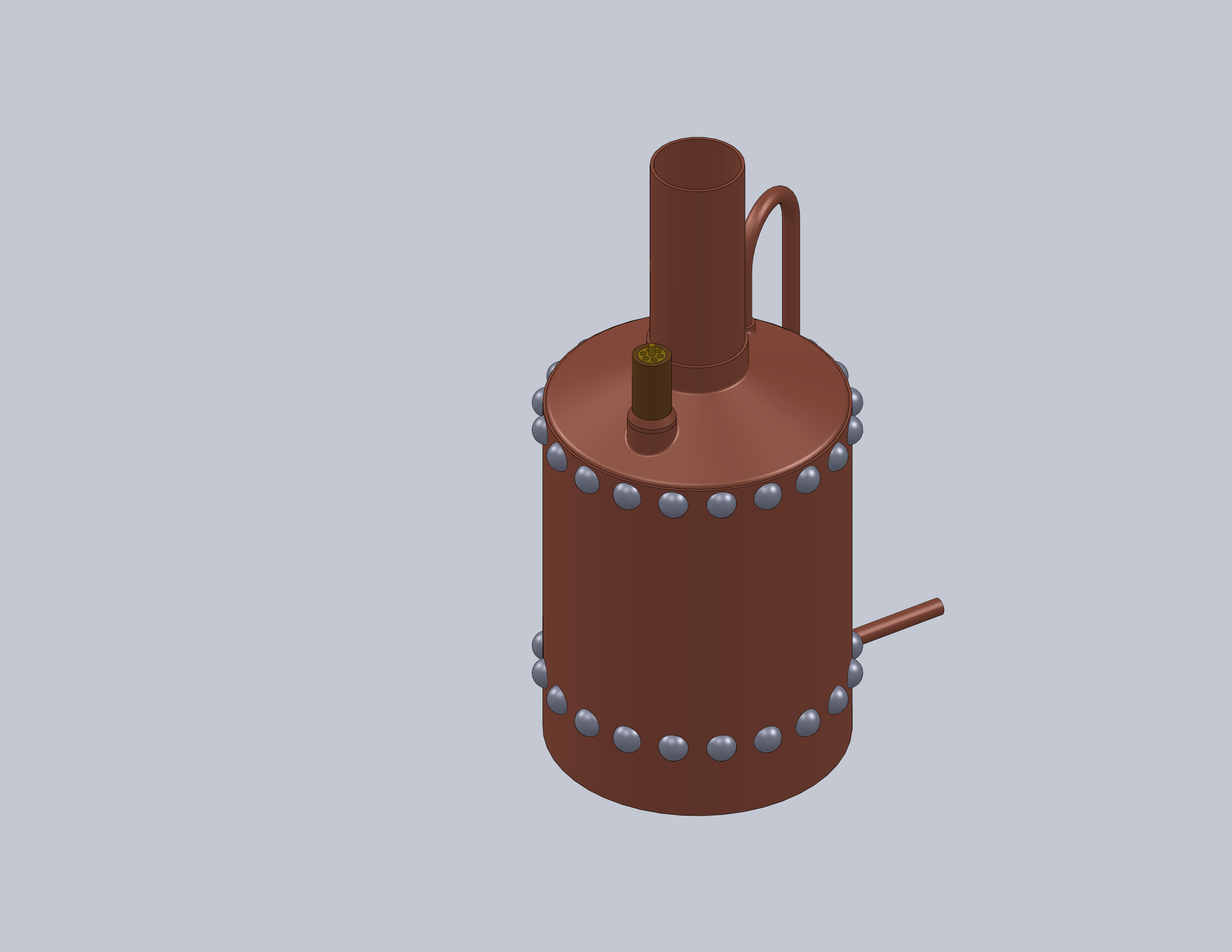压力容积、蒸汽过热的立式锅炉